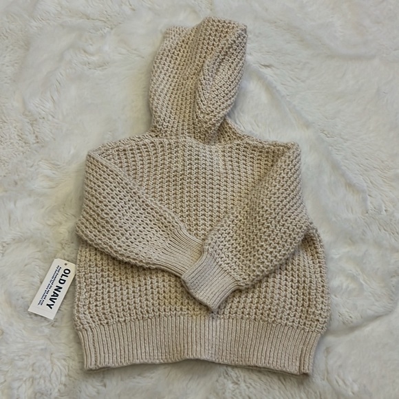 Old Navy Baby | Cream Knit Cardigan | 3-6 M - Picture 6 of 7